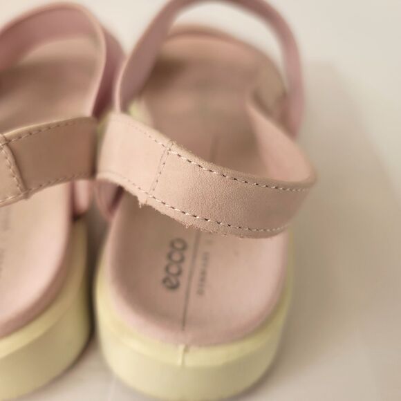 ECCO Women's Yuma Two Strap Sandal Violet Ice Size 8 Pink Floral Elastic Comfort - Picture 5 of 15